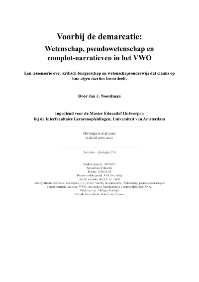 Voorpagina UvA-scriptie
